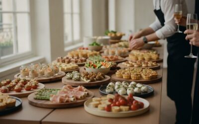 Apéritif dînatoire d’entreprise pour 30 personnes : quantités, budget, menu